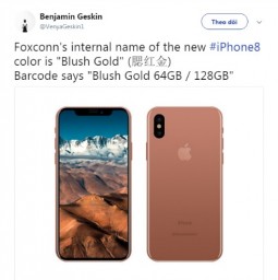 iPhone 8 sẽ có tùy chọn màu Vàng Blush