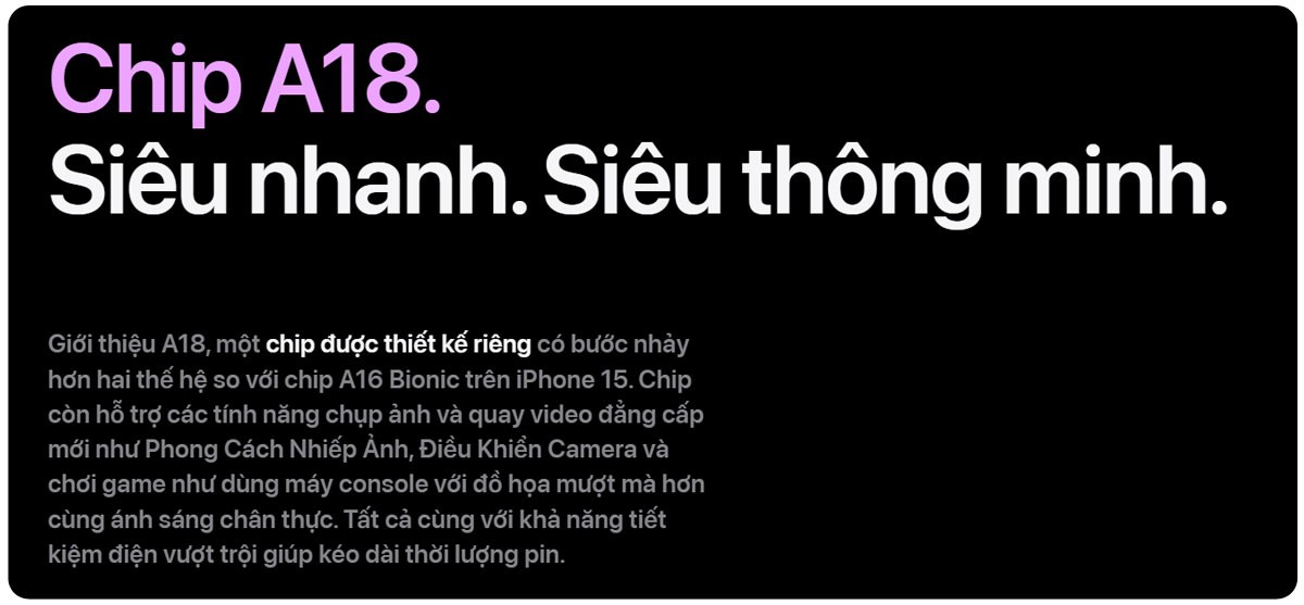 chip iphone 16 siêu nhanh